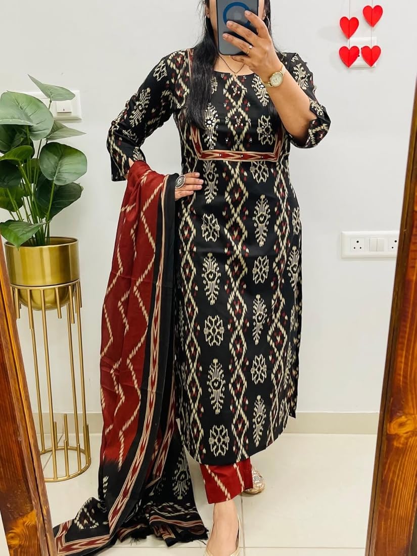 TATVANI Printed Cotton Suit Set