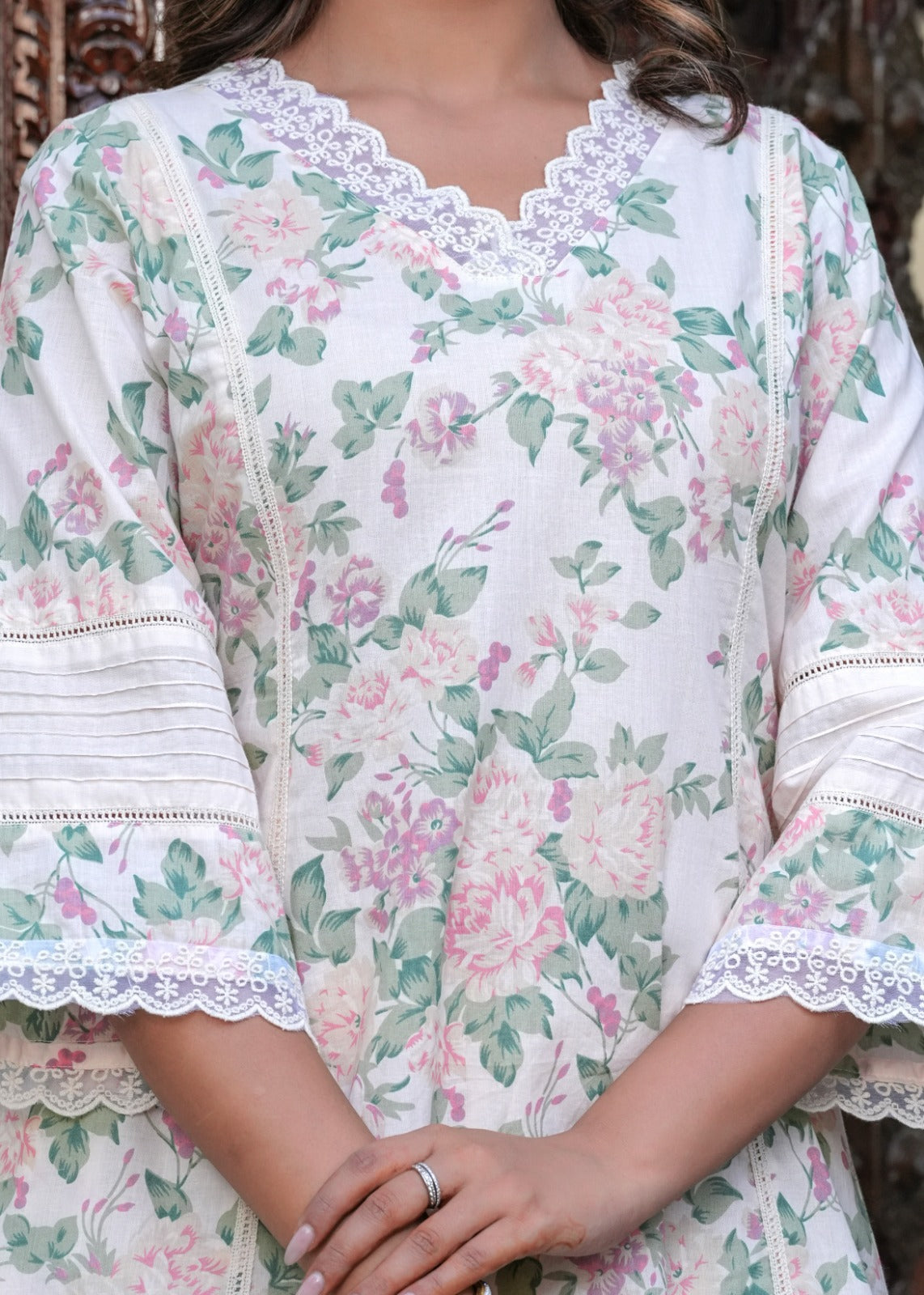 TATVANI Floral Printed Cotton Co-Ord Set