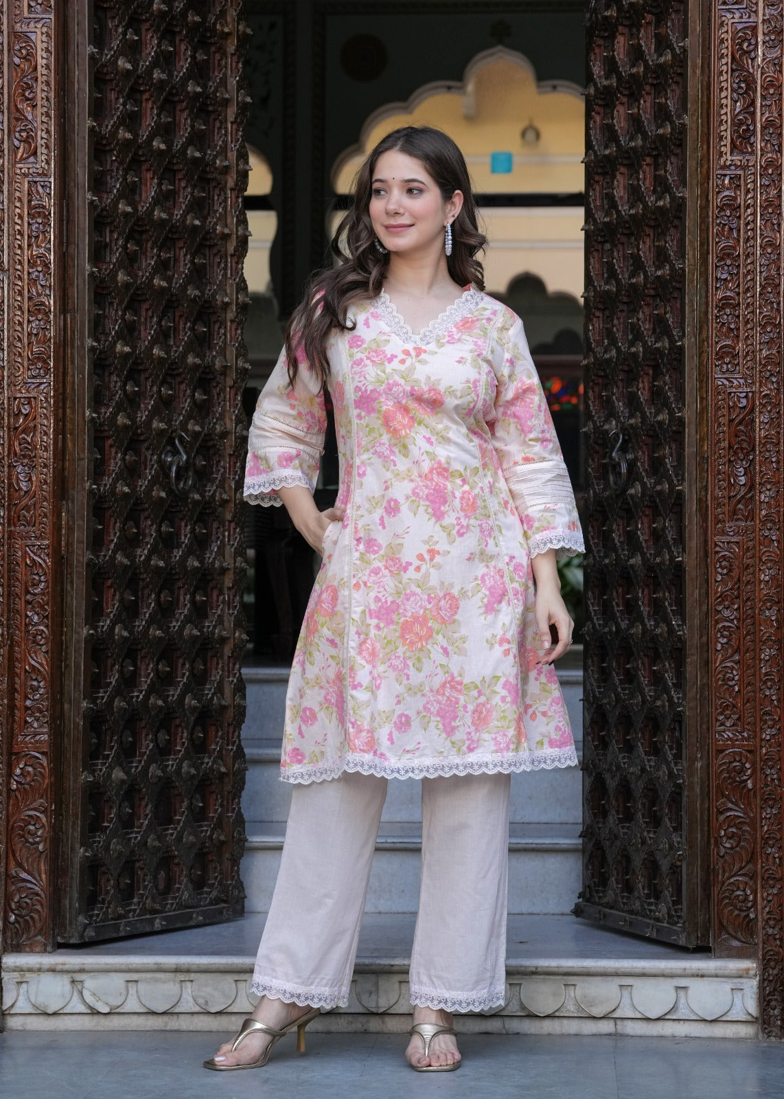 TATVANI Floral Printed Cotton Co-Ord Set