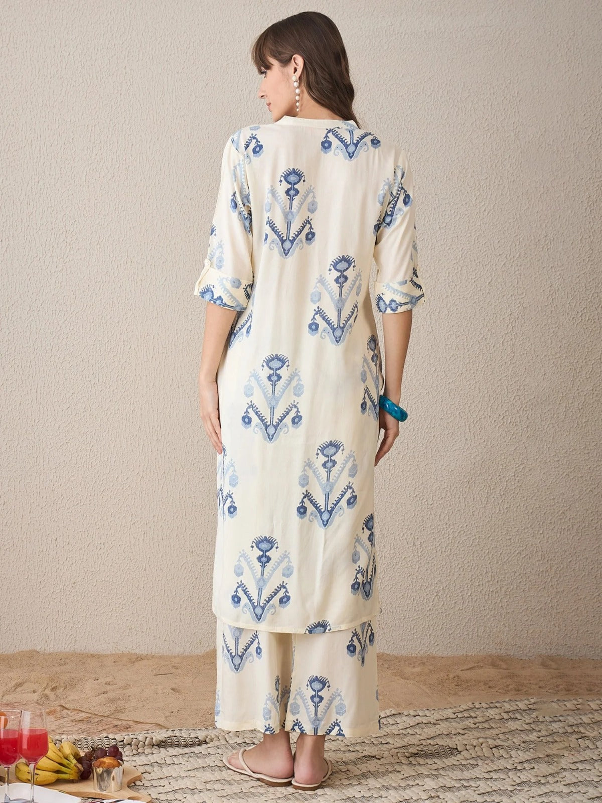 TATVANI Printed Rayon Kurta Pant Set