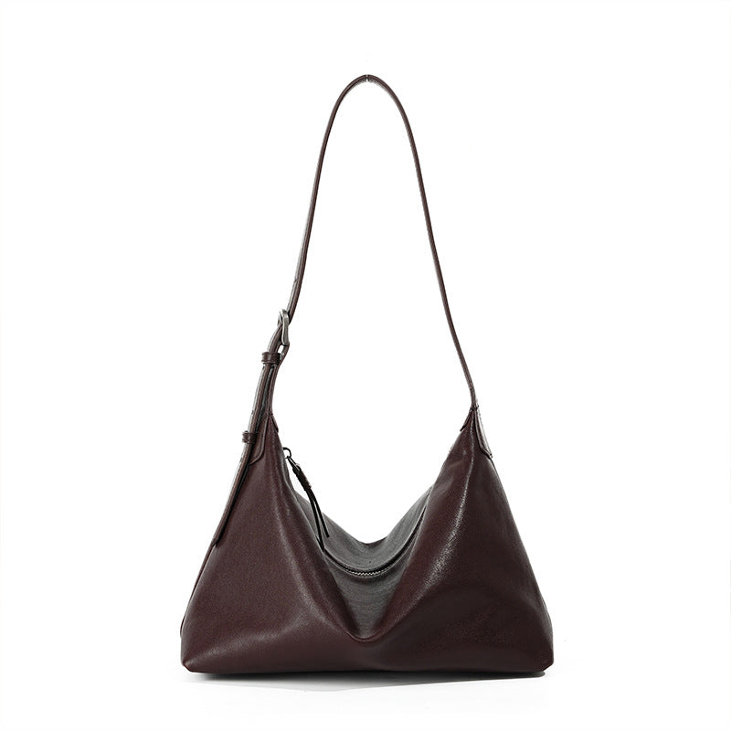 Retro Genuine Leather Dumpling Bag –