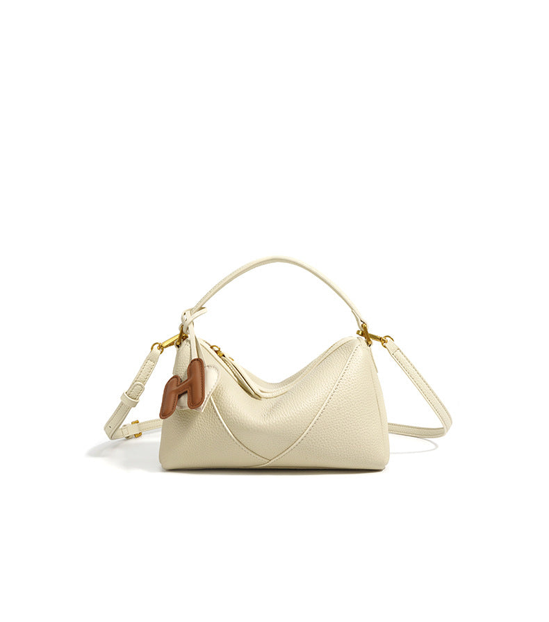 Soft-Structured Leather Shoulder Bag