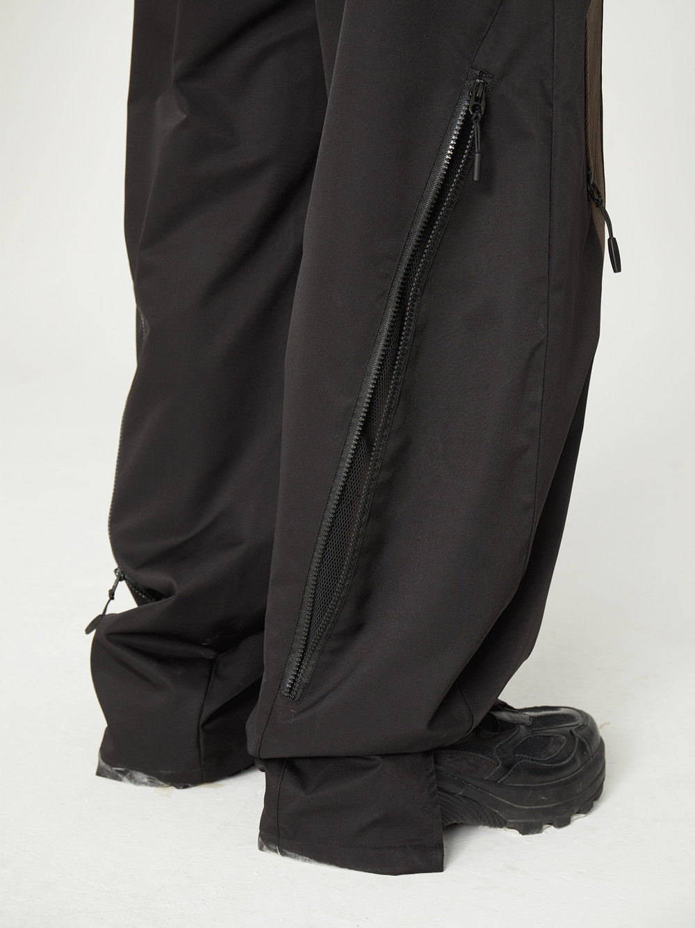 Ladies Main Line Oblique Waist Splicing Texture Wide Legs Close Feet