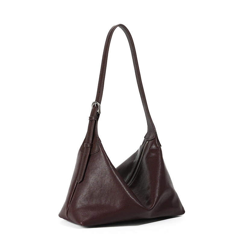 Retro Genuine Leather Dumpling Bag –
