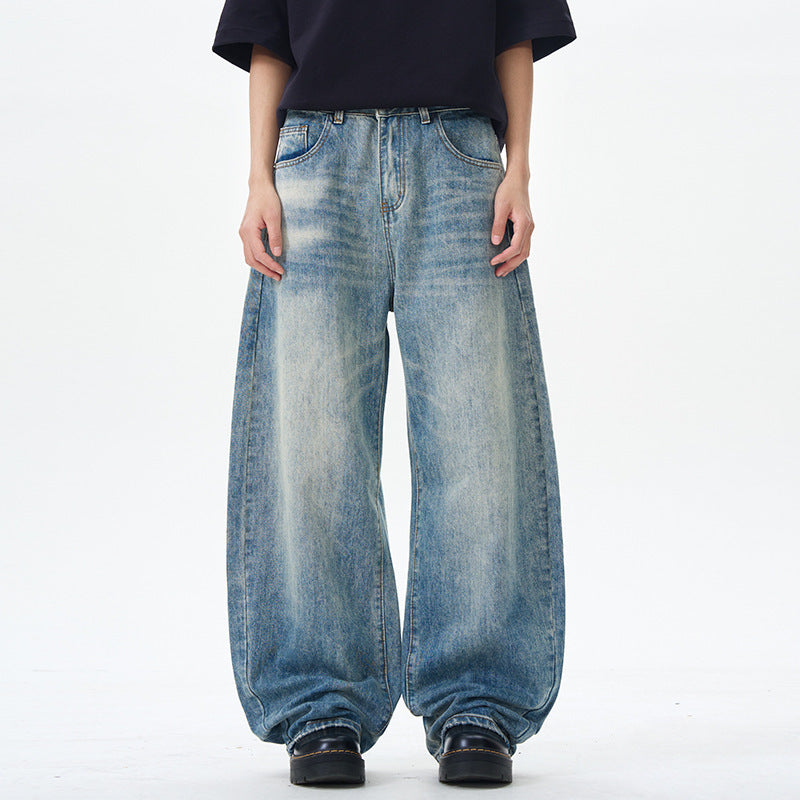 American Machete Jeans Men's Street Retro Washed