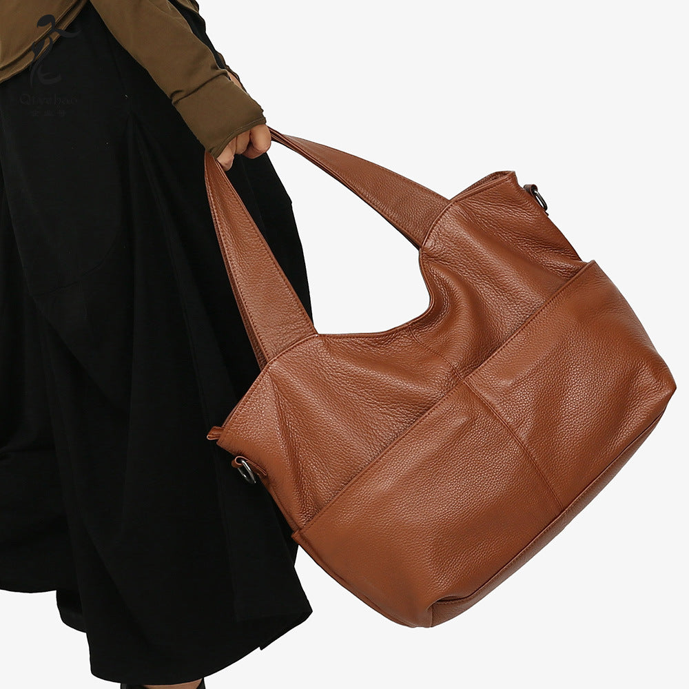 Relaxed Cowhide Everyday Shoulder Tote