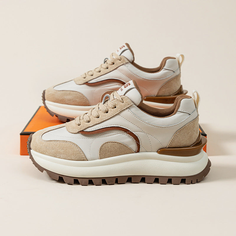 Retro Utility Sneaker – Leather & Suede with Lug Sole