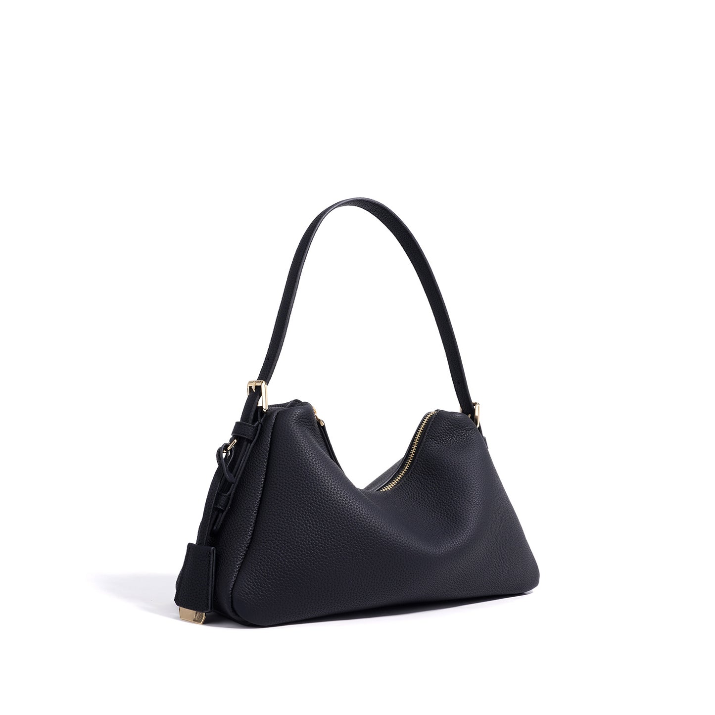 First-LayerCowhide Structured Shoulder Bag