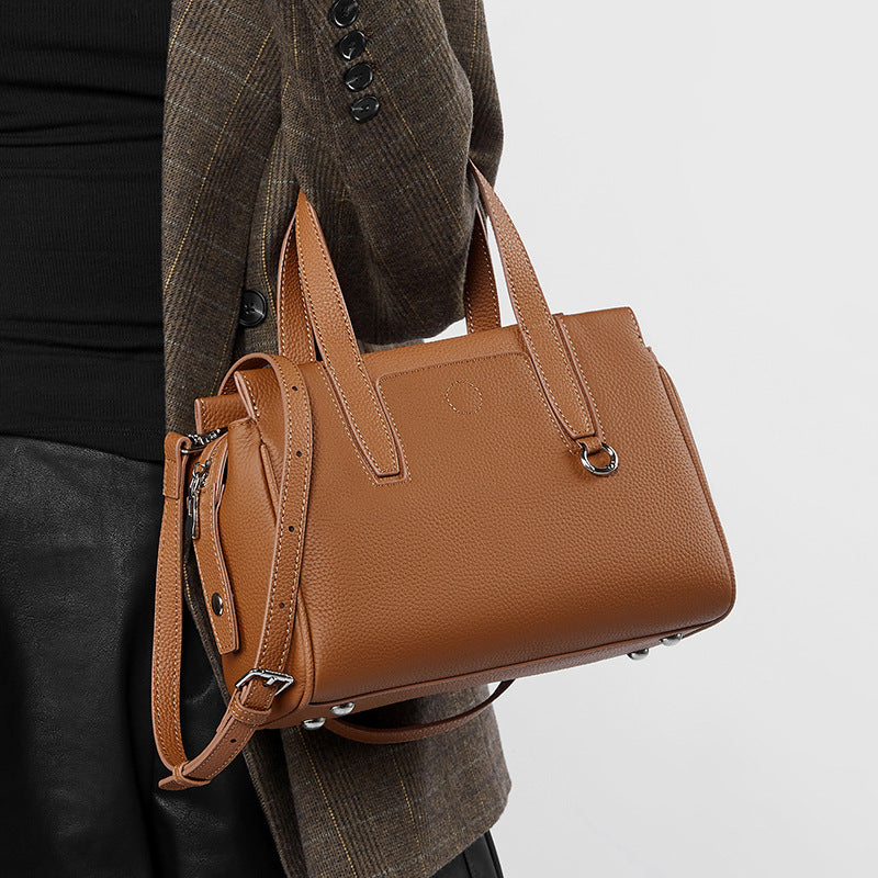Compact Structured Tote with Dual Carry Straps
