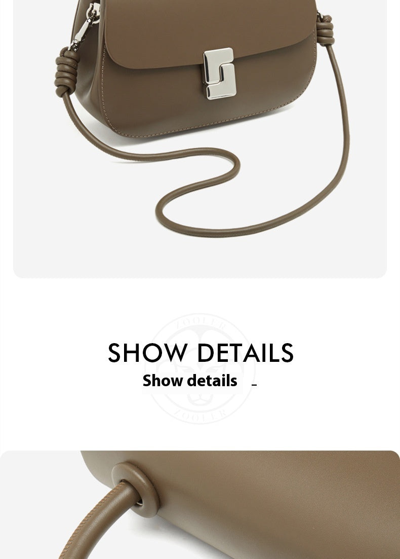 Two-Tone Structured Cowhide Top-Handle Bag