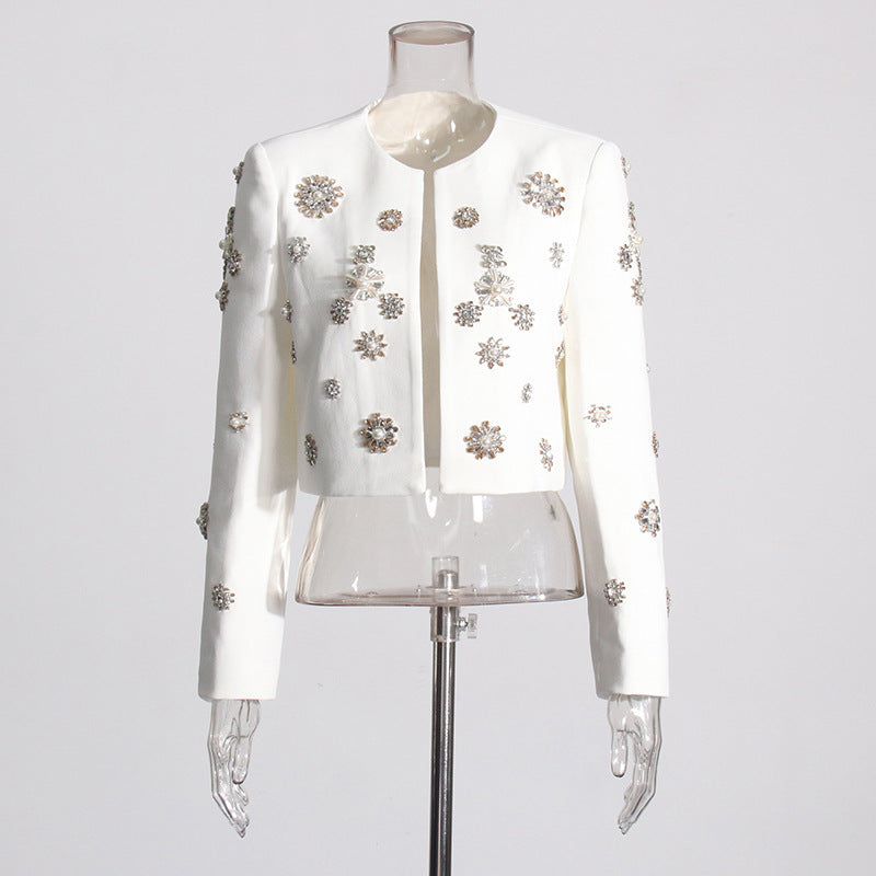 Fashionable With Side-slit Bootcut Trousers Suit Women