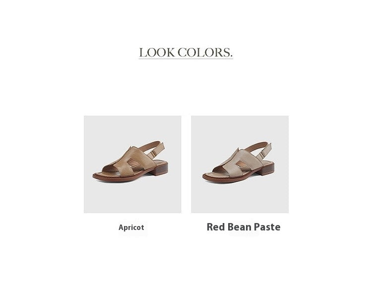 Minimal Block-Heel Sandal – Pigskin & Sheepskin