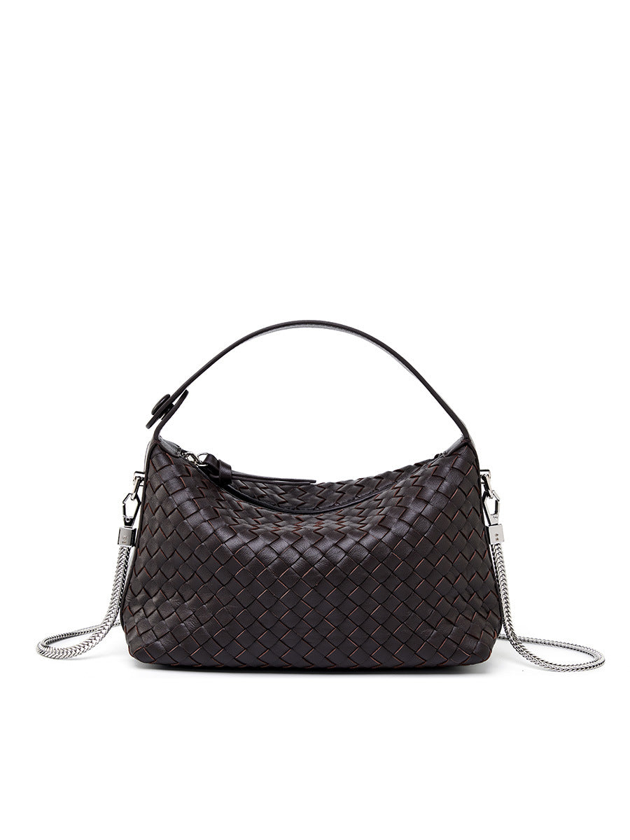 Woven Sheepskin Shoulder Bag