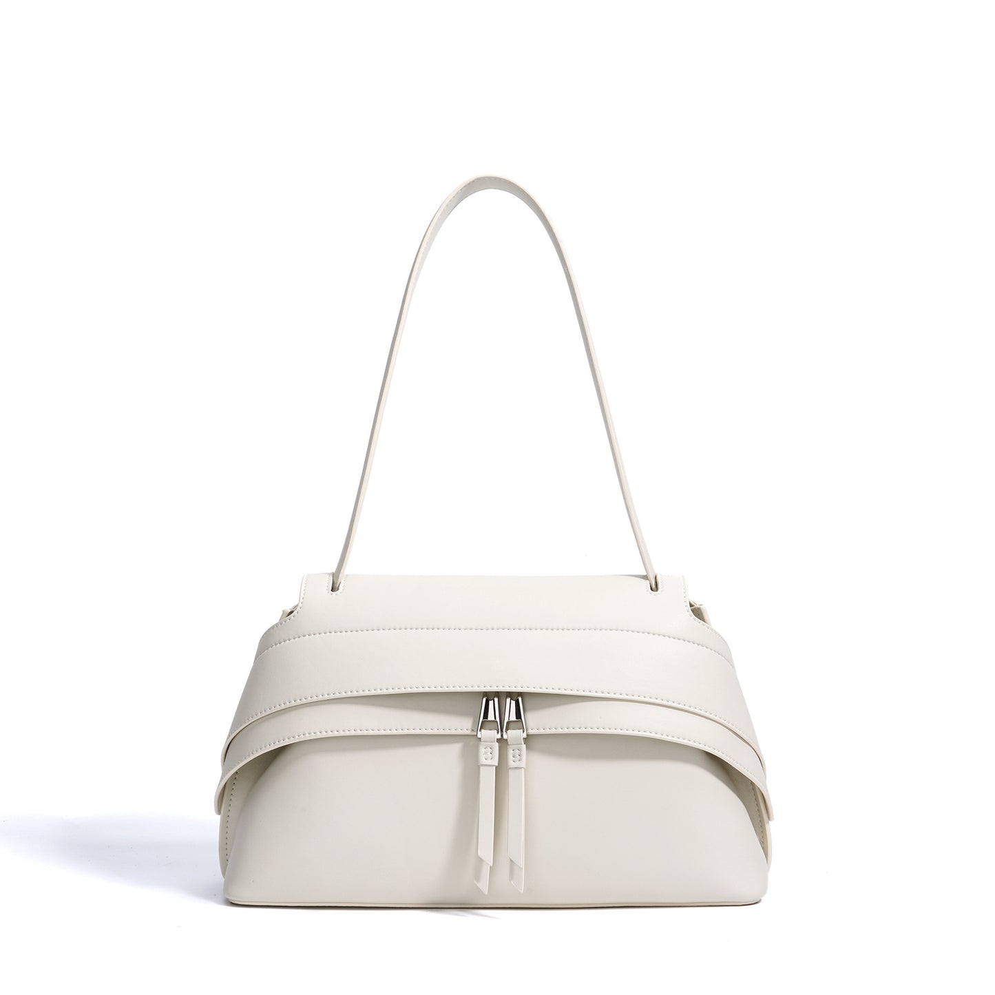 Structured Zip-Front with Layered Leather Build