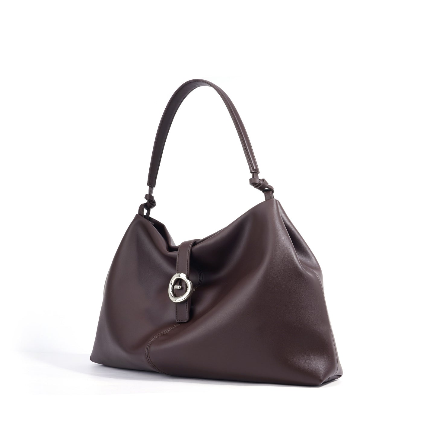 Two-Layer Cowhide Hobo Bag — Structured Soft Carry