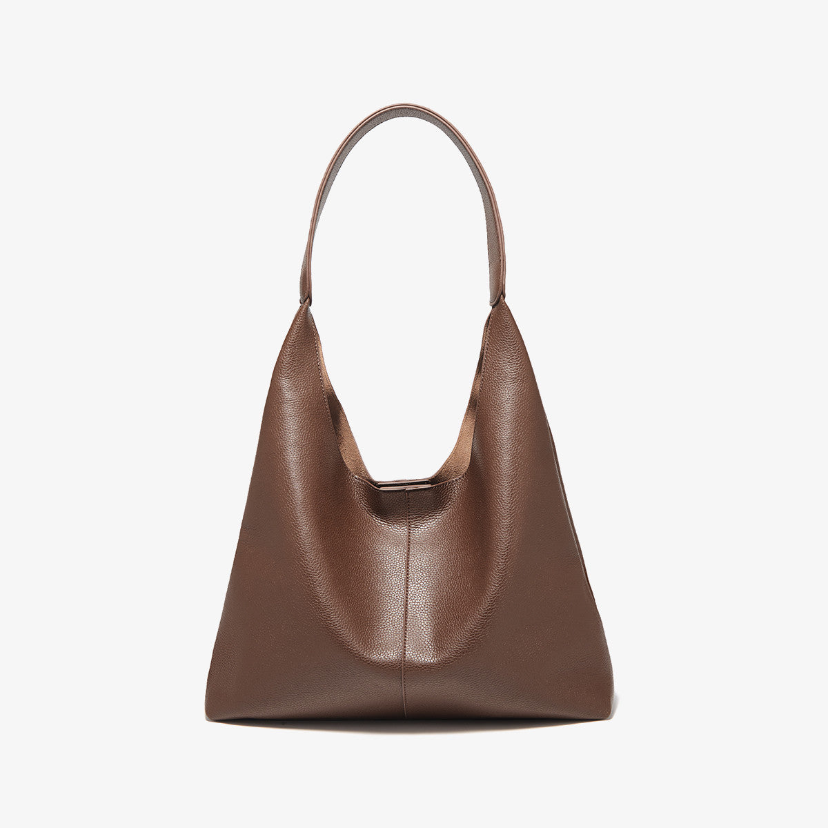 Soft-Form Leather Shoulder Bag with Natural Drape