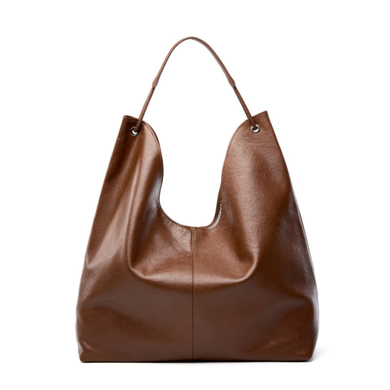 Full Cowhide Lined Hobo Bag — Natural Drape Structure