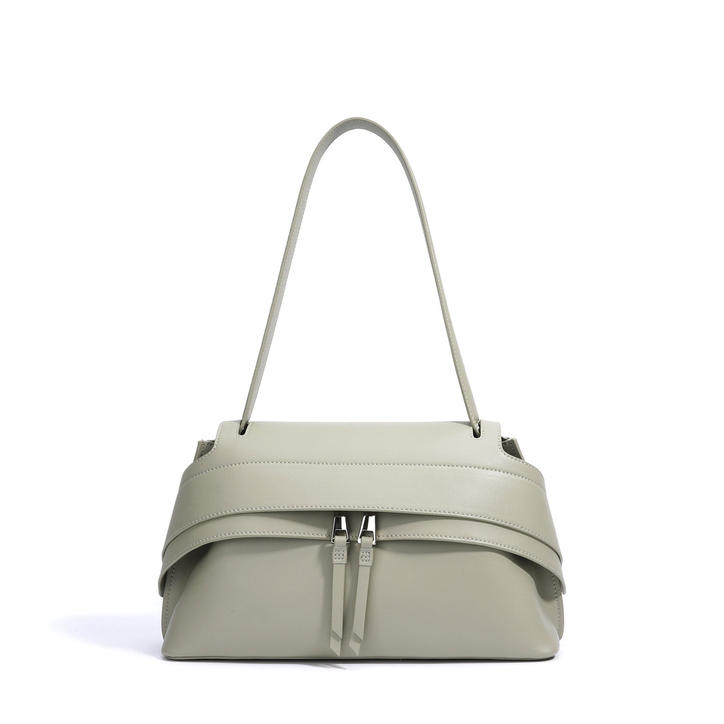 Structured Zip-Front with Layered Leather Build