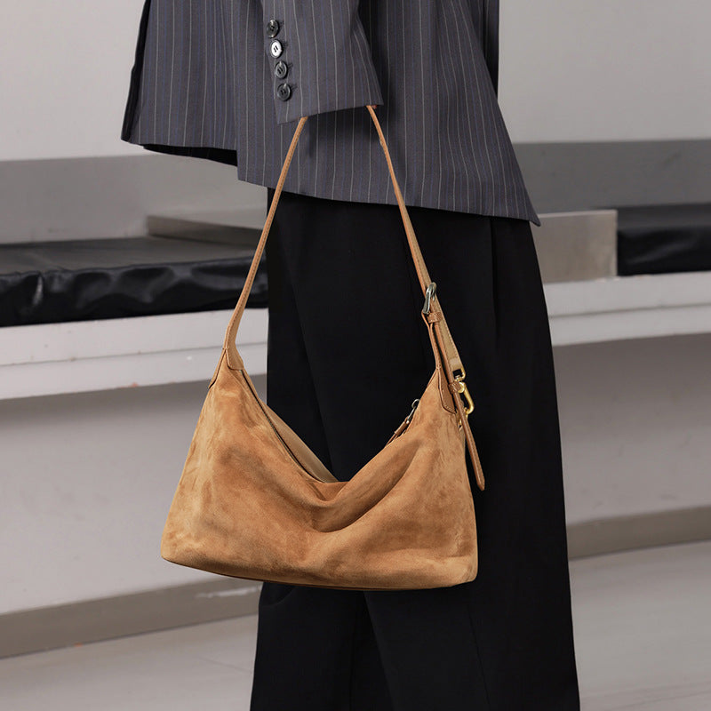 Retro Genuine Leather Dumpling Bag –