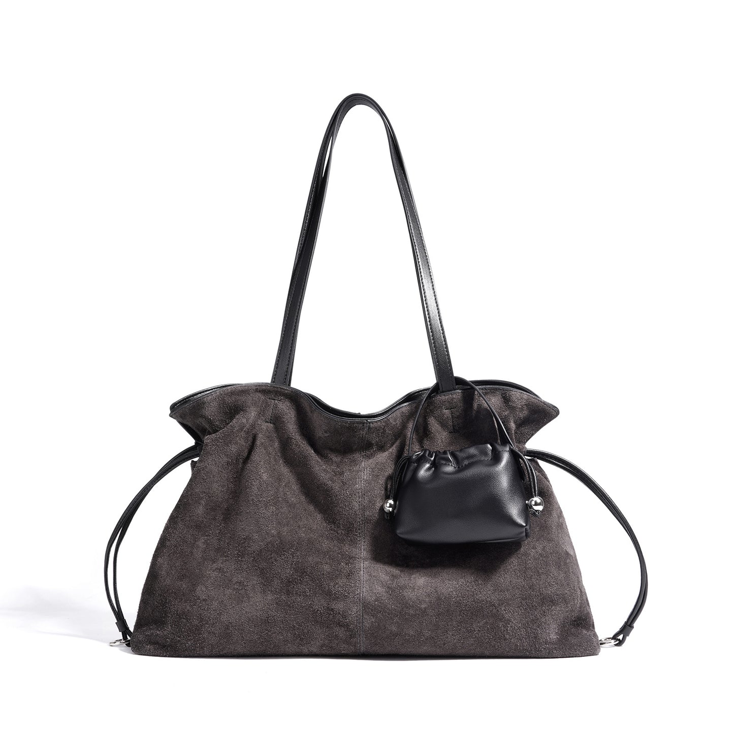 Retro Patchwork Top Grain Suede Bag