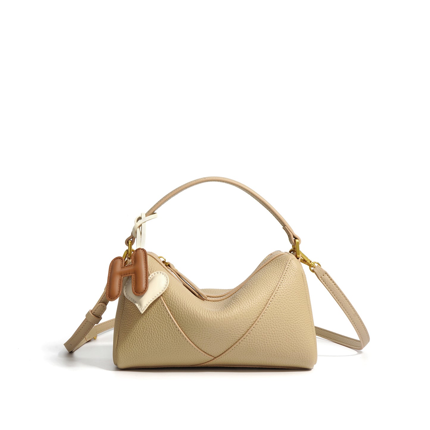 Soft-Structured Leather Shoulder Bag