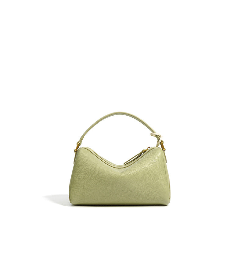 Soft-Structured Leather Shoulder Bag