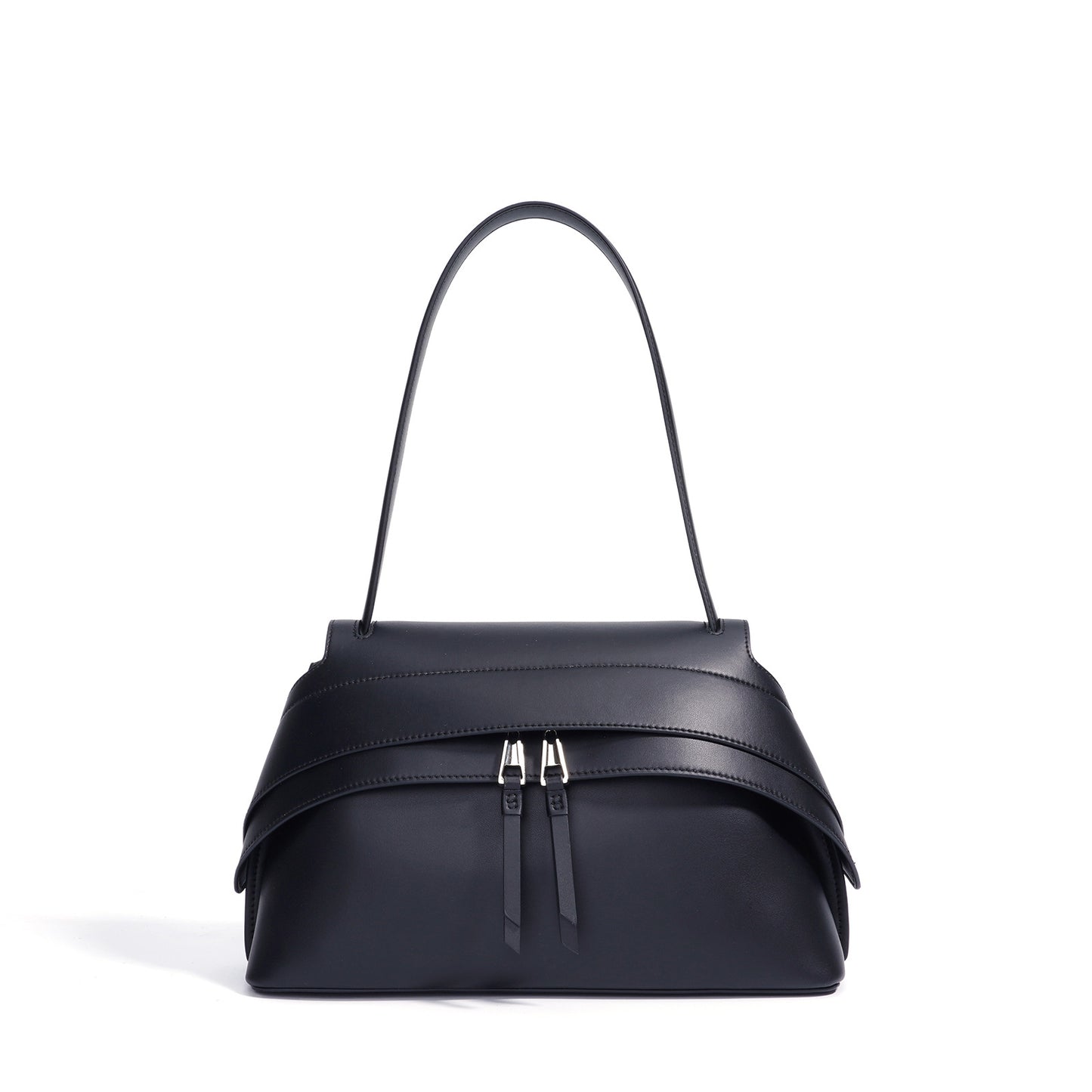 Structured Zip-Front with Layered Leather Build