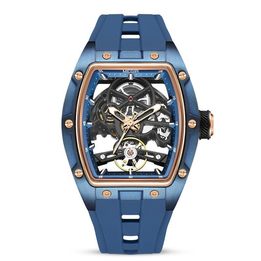 Men's Stainless Steel Shell Automatic Hollow Mechanical Watch
