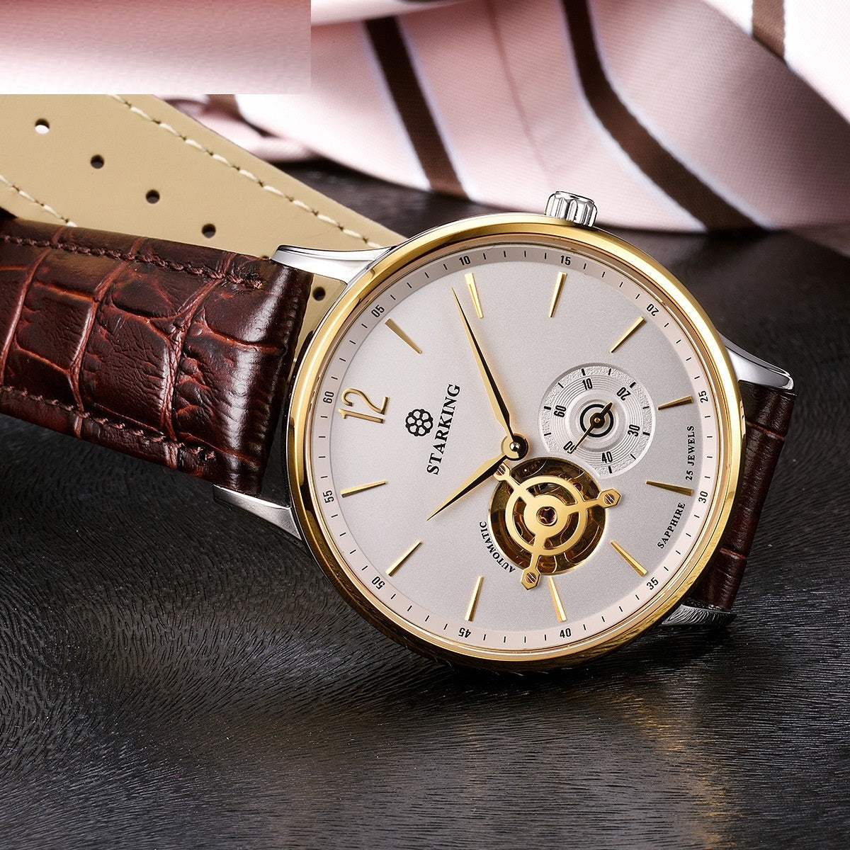 Automatic Mechanical Business Hollow Small Three-needle Waterproof Watch