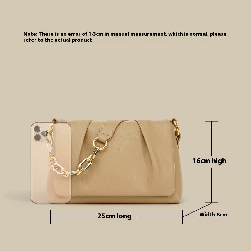 Structured Soft Leather Shoulder Bag