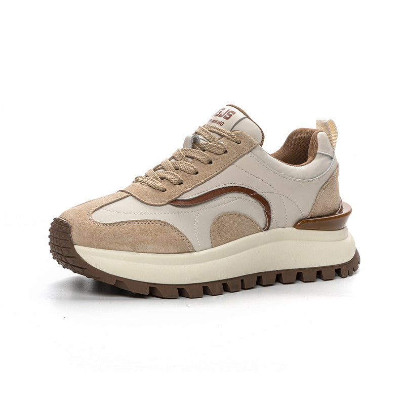 Retro Utility Sneaker – Leather & Suede with Lug Sole