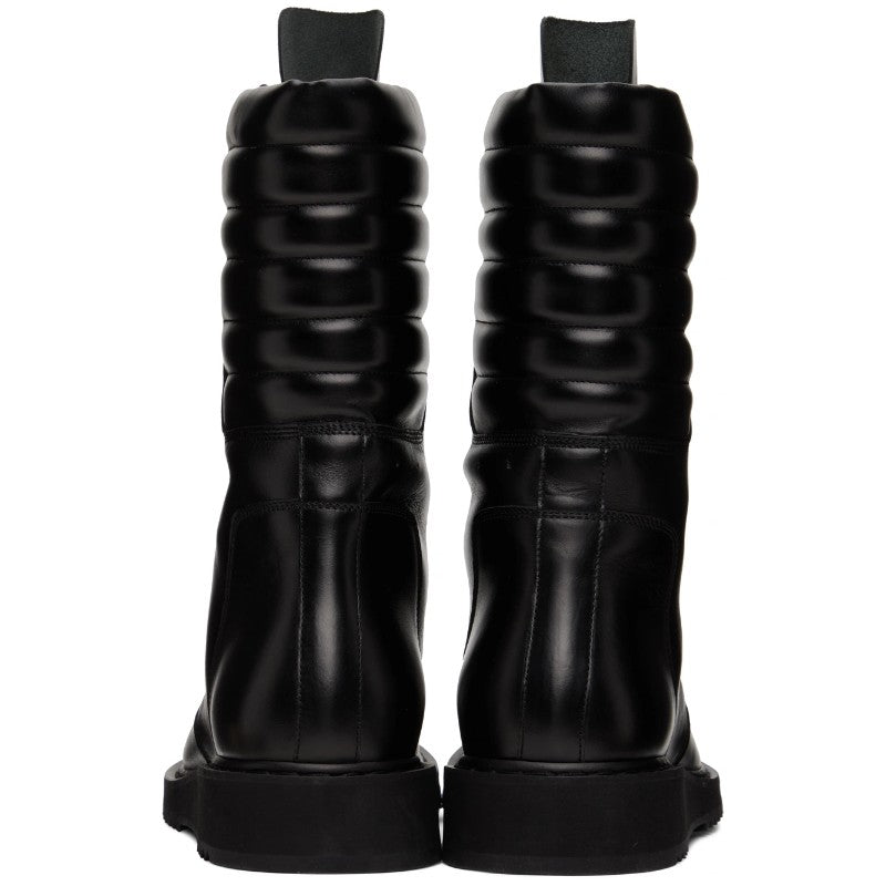 First-Layer Leather Structured Zip Boots