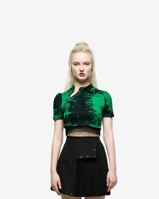 O-neck Waist-tight T-shirt Women's Short-sleeved Top