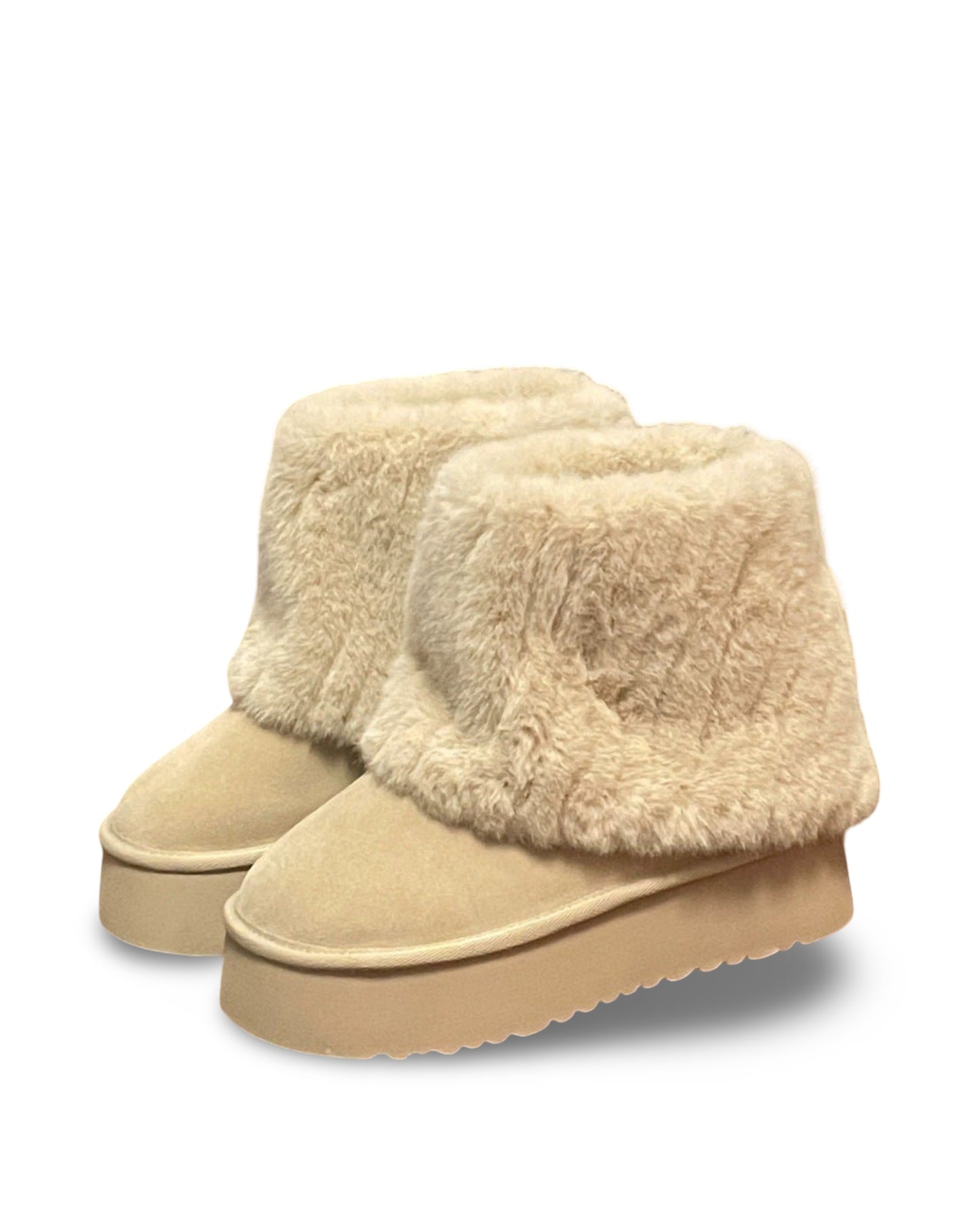 Round Toe Patchwork Easy Matching Warm Raise The Bottom Boots