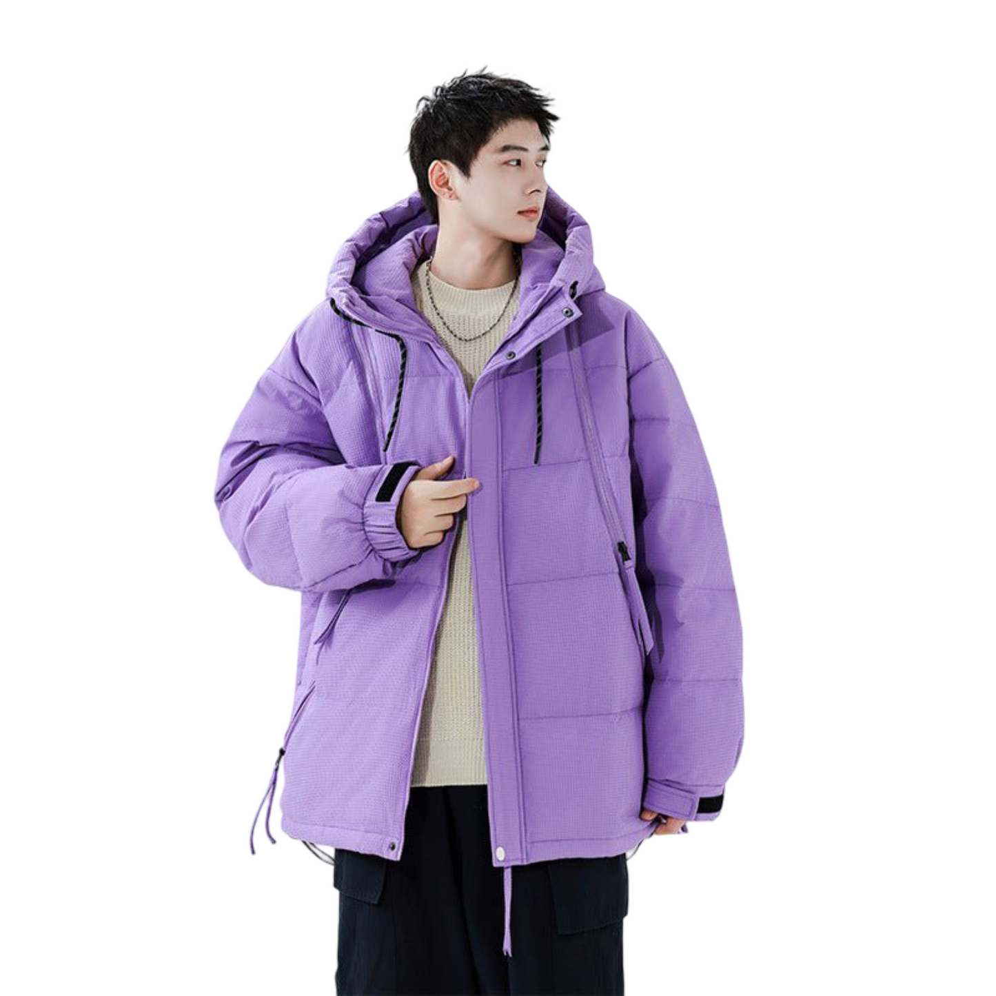 Hooded 90 White Duck Down Jacket Fashion Brand Casual Loose Couple Style