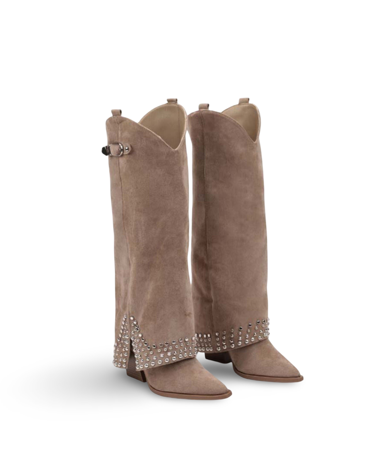 Women's Frosted Rivet Pantyhose Boots