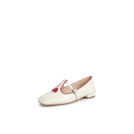 Structured Mary Jane Flat – Cowhide Leather