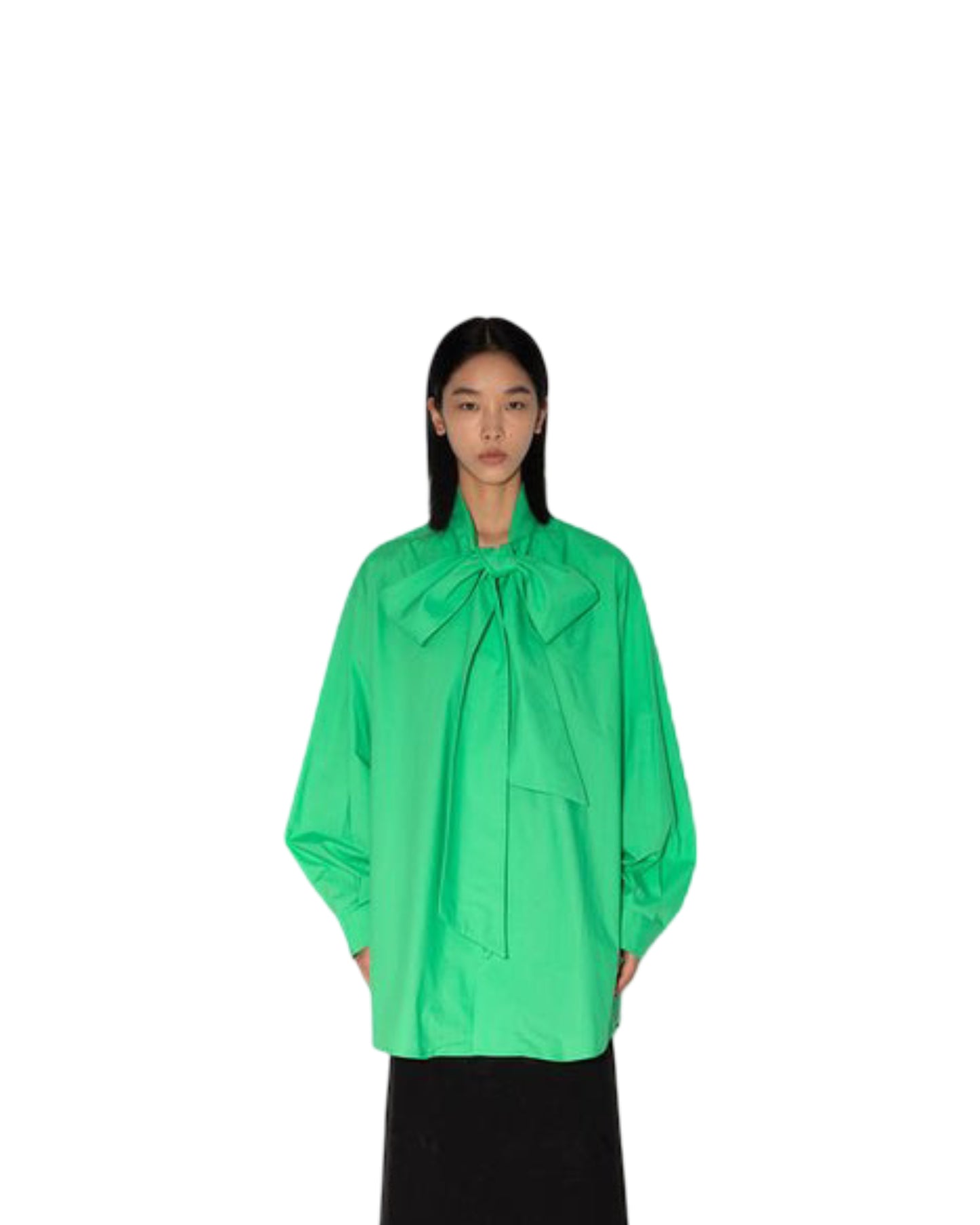 Women's Spring New Poplin Bow Shirt Dress