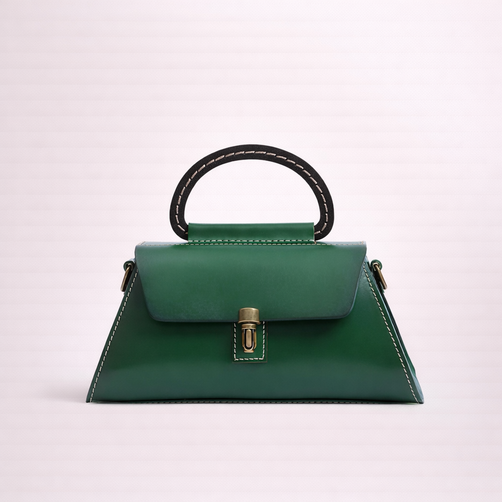 Crocodile Leather Mini Structured Handle Bag