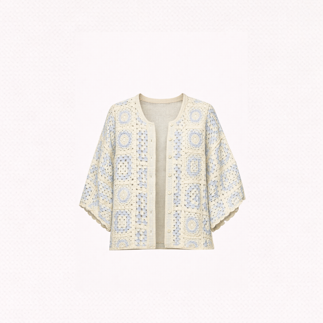 Celestial Patchwork Crochet Jacket