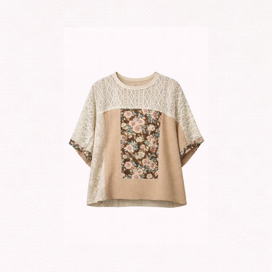 Textured Archive Patch Top