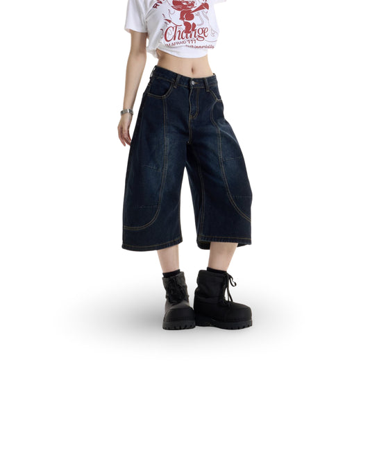 American Retro Hot Girl Style Deconstructive Design Jeans