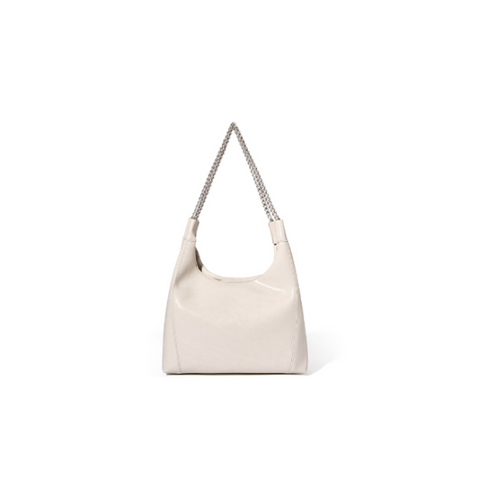 First-Layer Cowhide Chain Shoulder Bag —