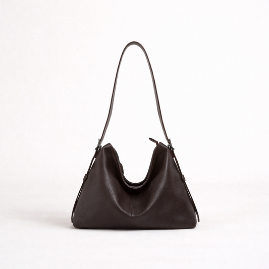 Structured Shoulder Bag in First-Layer Cowhide
