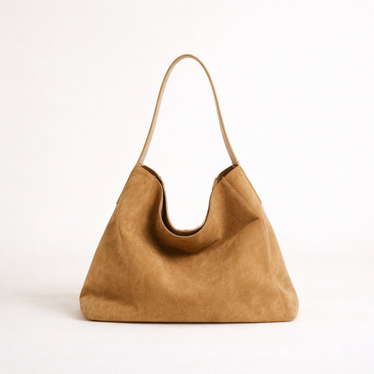 Soft-Form Shoulder Bag in Matte Cowhide —