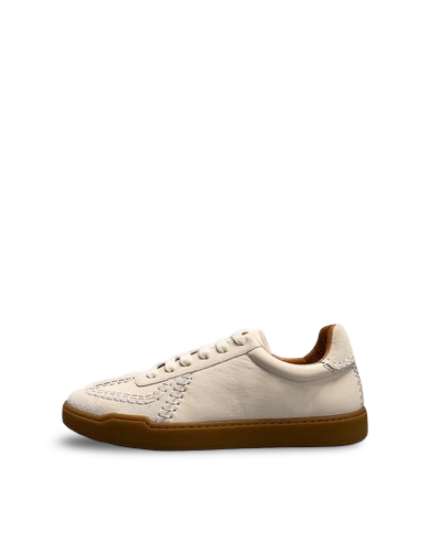 Baseball Low-cut Genuine Leather Sneakers Men's White Shoes