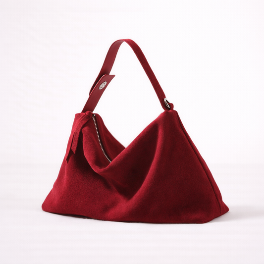 Soft Slouch Shoulder Bag in First-Layer Cowhide