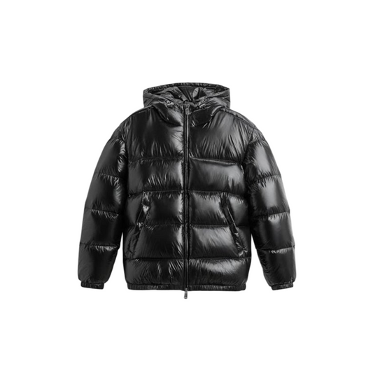 Autumn And Winter Down Black Warm Simple And Comfortable Hooded Short Coat