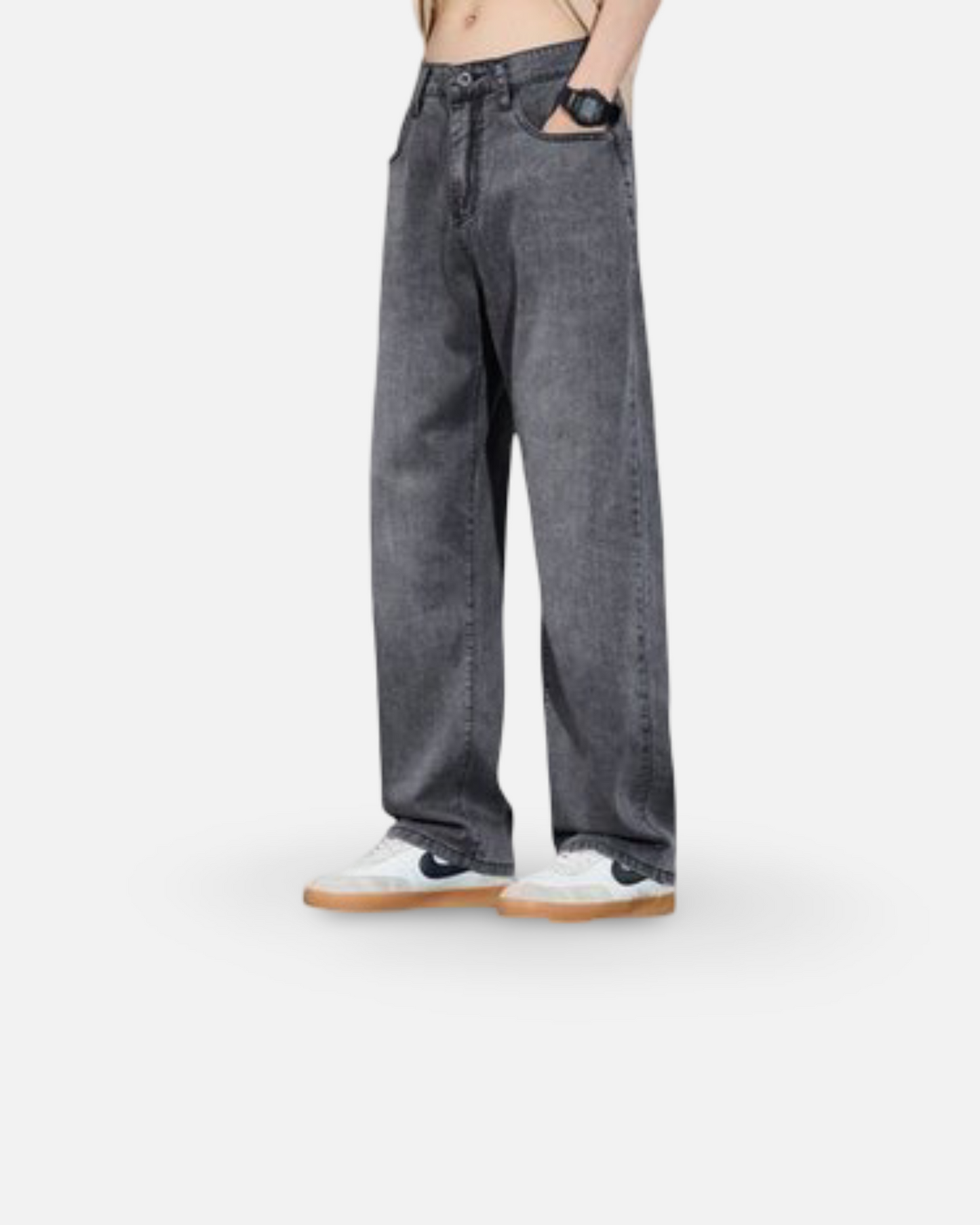 Straight Casual Ice Oxygen Bar Ice Silk Wide Leg Trousers