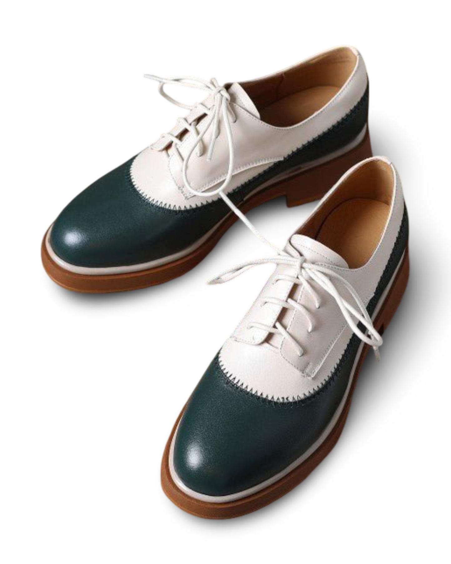 Contrast Color Thick Sole Heel Shoes